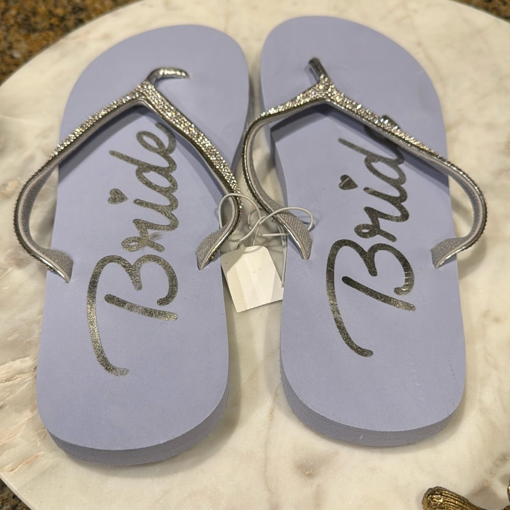 NWT Bride Flip Flops
